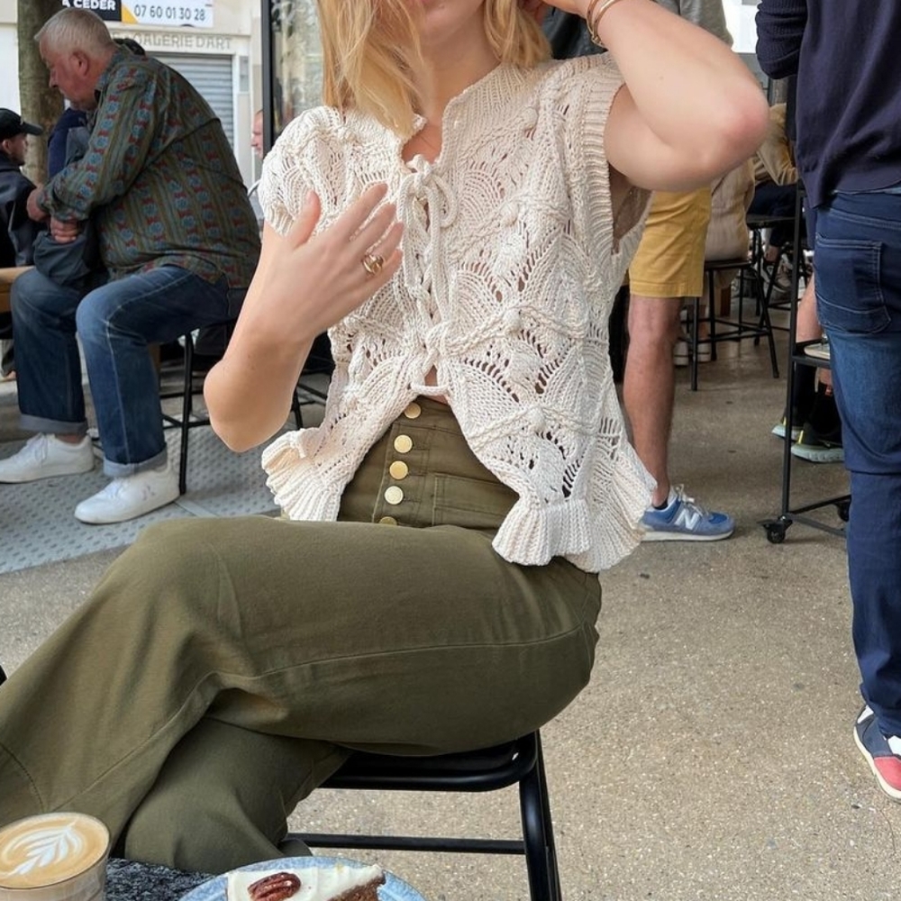 ZARA Crochet Knit Top